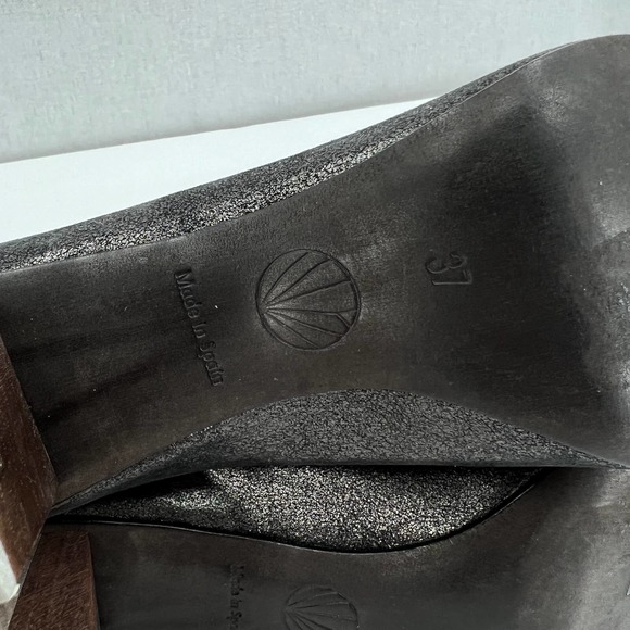 COCLICO Shoes Womens 37 Gray Metallic Juno Boot Stretch Anthracite Scrunch - Picture 10 of 12